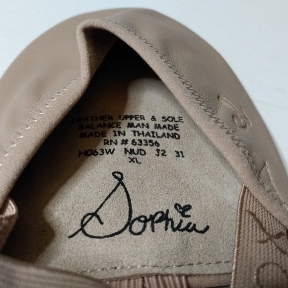 Capezio Sophia Lucia Leather Pirouette Lyrical Dance Half-Shoes Size XL - Picture 6 of 8